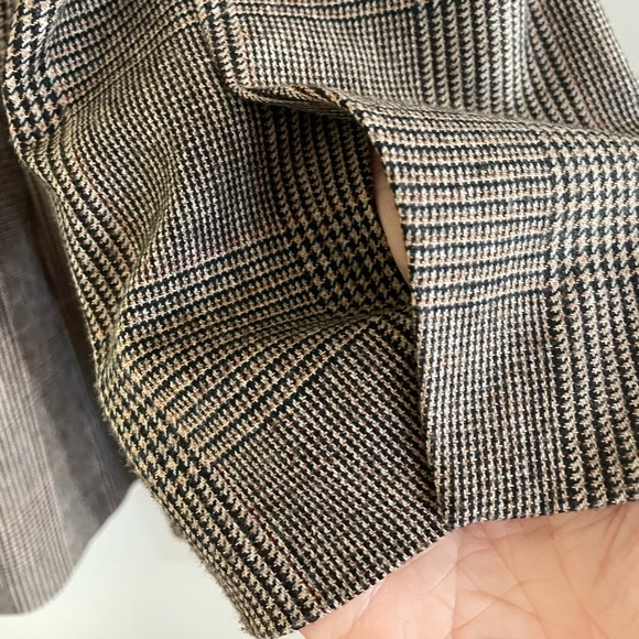 CO Belted Glen Plaid Longline Blazer Coat in Italian Wool - Size L - Picture 16 of 16